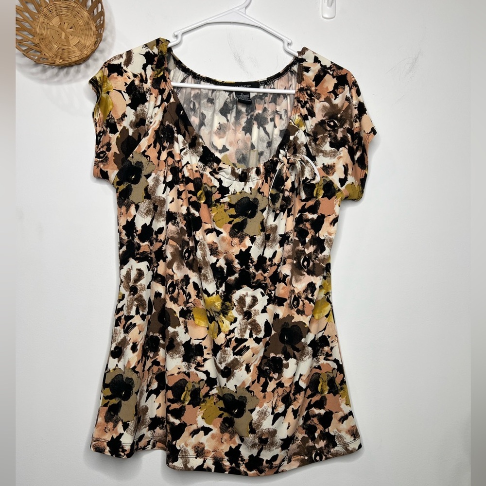 Liz McCoy Short Sleeve Blouse Women’s Size XL